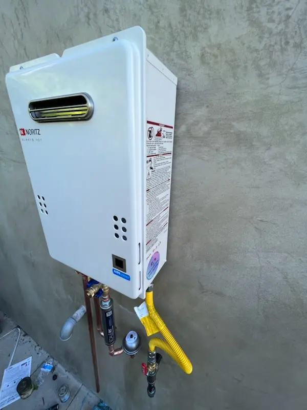Tankless water heater installation for Homer homes